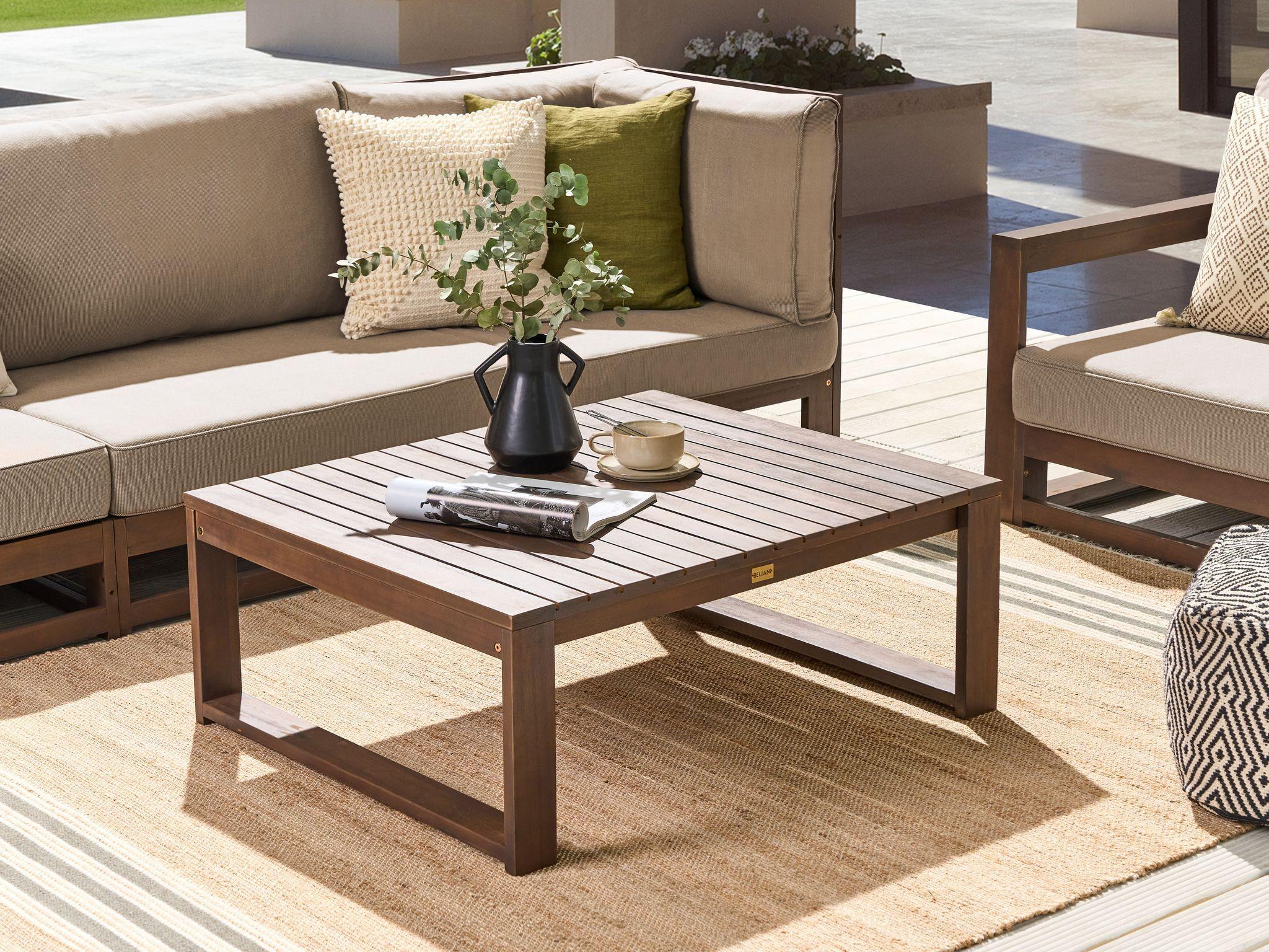 Beliani Outdoor Couchtisch aus FSC® zertifiziertes Akazienholz Skandinavisch TIMOR  