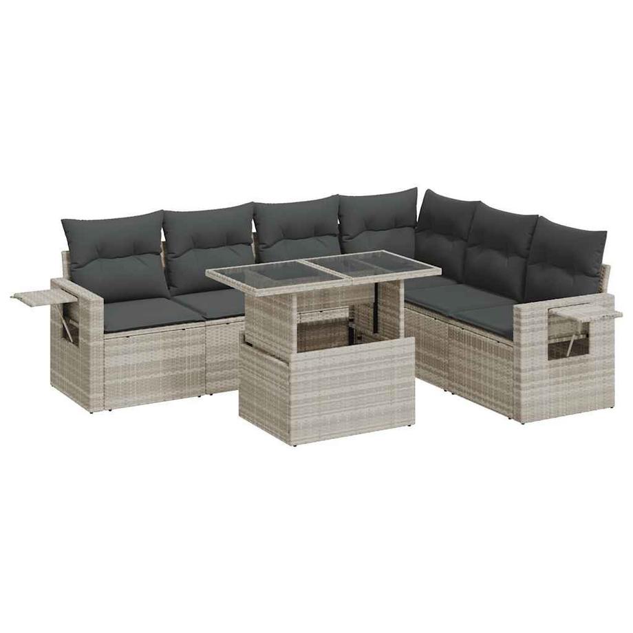 set di divani da giardino Polirattan