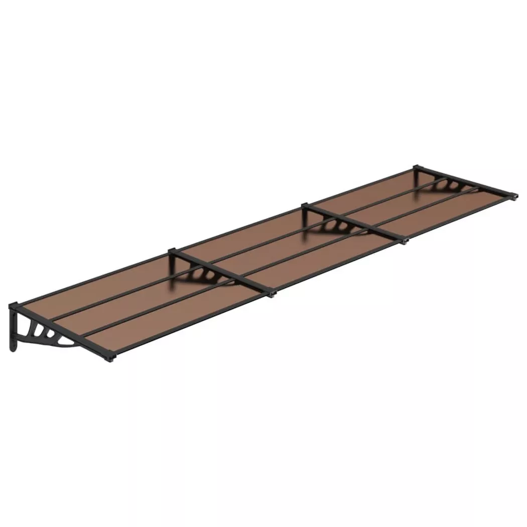 vidaXL Türvordach Schwarz 358,5x90 cm Polycarbonat