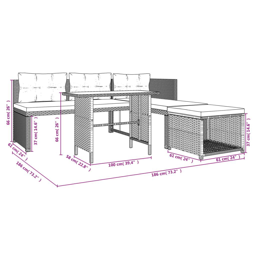 VidaXL Ensemble de canapés rotin synthétique  