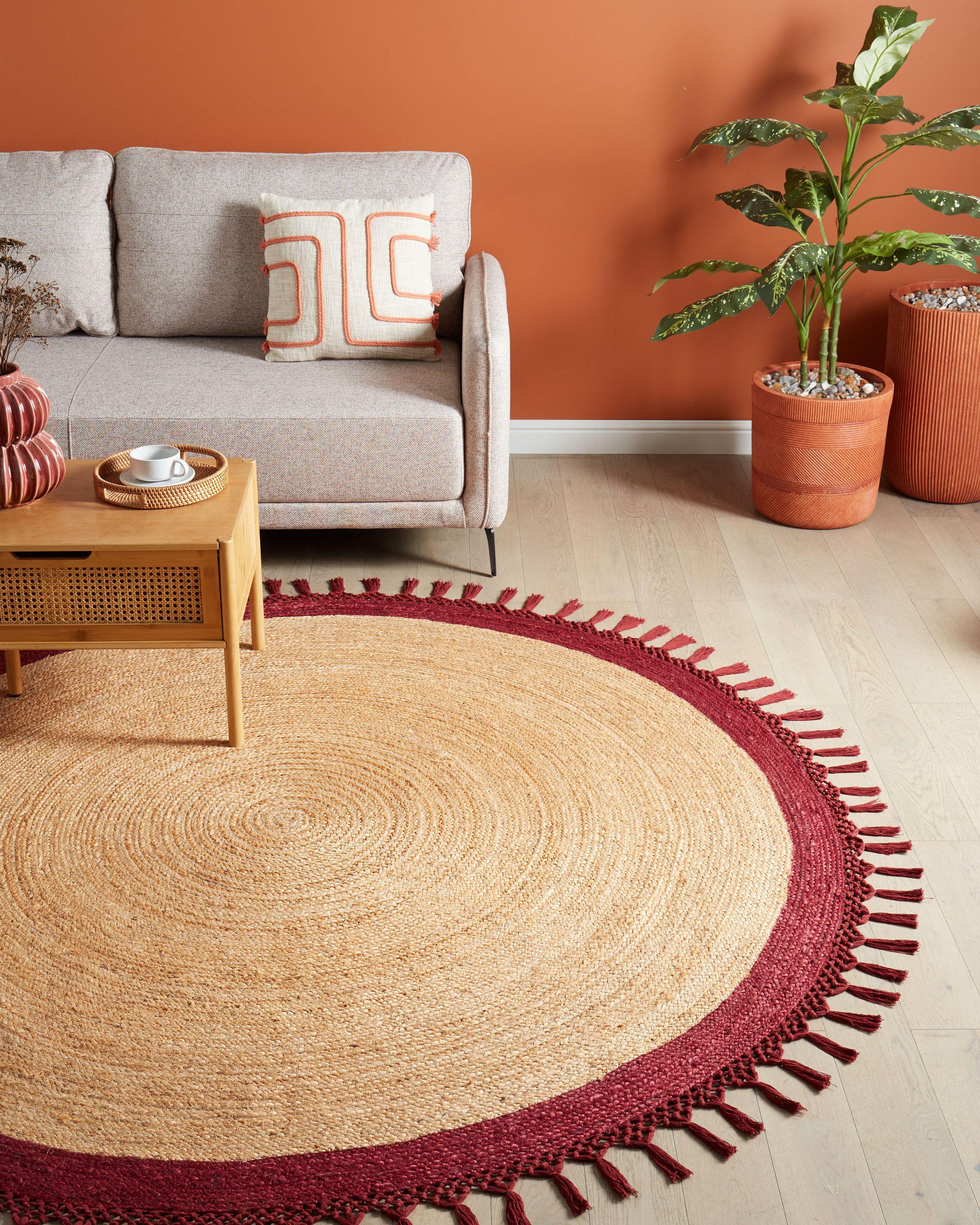 Beliani Tapis en Jute Boho MARTS  