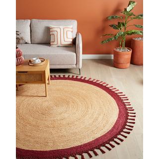 Beliani Tapis en Jute Boho MARTS  