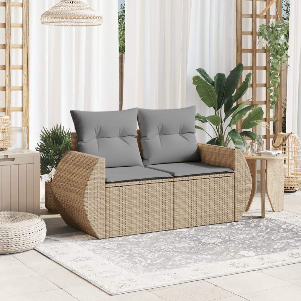 VidaXL Canapé de jardin rotin synthétique  