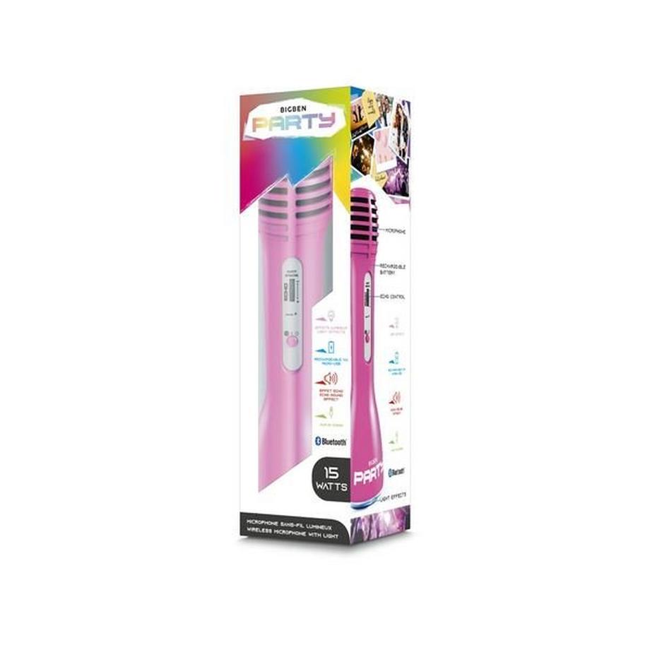 bigben  Karaoke Bluetooth Mikrofon Rosa 