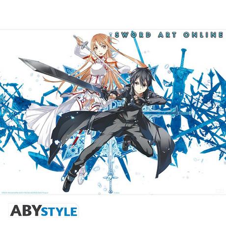 Abystyle Poster - À plat - Sword Art Online - Asuna & Kirito  