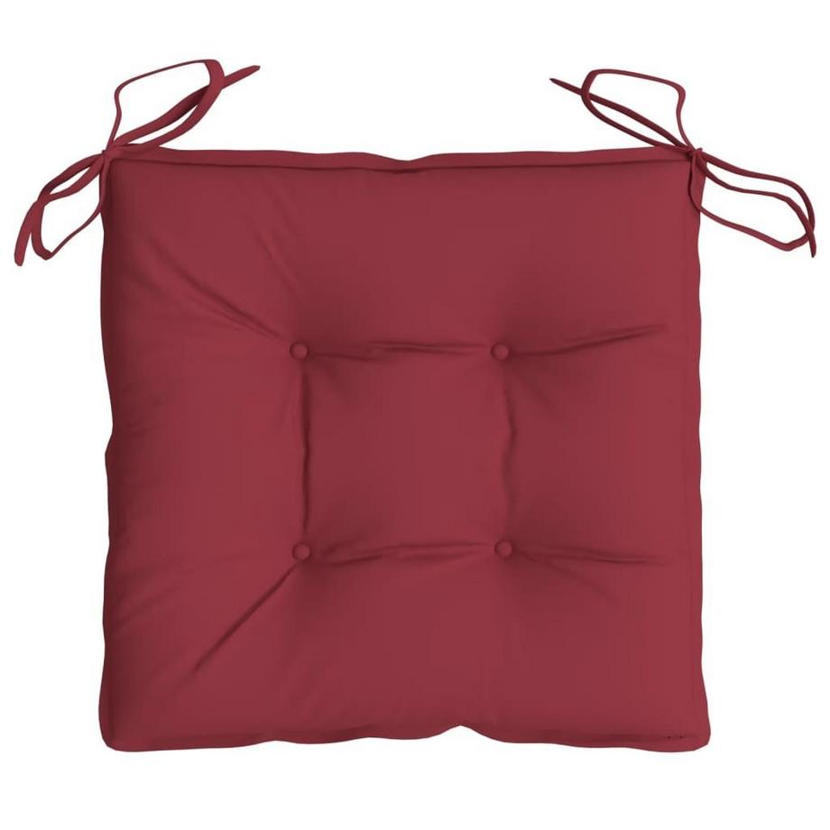 VidaXL Coussins de chaise 2 pcs  40x40x7 cm Tissu  