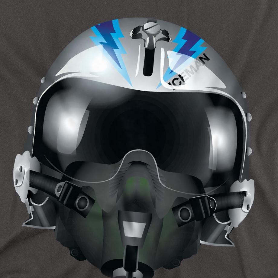 Top Gun Top Gun Iceman Bedrucktes Langarm T-Shirt  