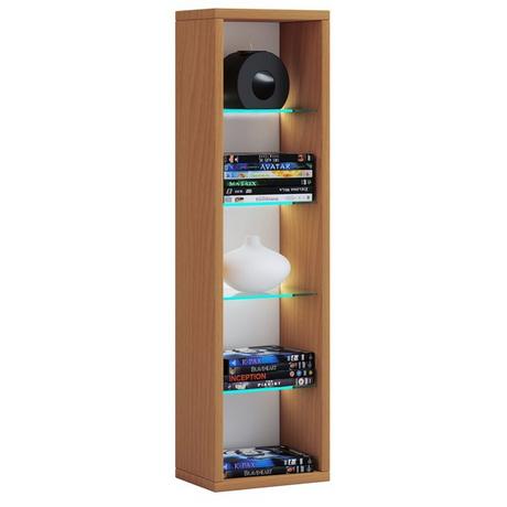 VCM Holz CD DVD Stand Aufbewahrung Standregal Bücherregal Deko Regal Glas Rasato  