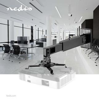 Nedis  Staffa per proiettore | Completamente regolabile | 15 kg | Ruotabile | Inclinabile | Acciaio | Nero 