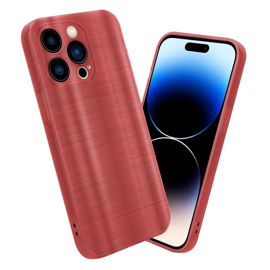 Cadorabo  Housse compatible avec Apple iPhone 14 PRO - Coque de protection en silicone TPU flexible au design brossé 