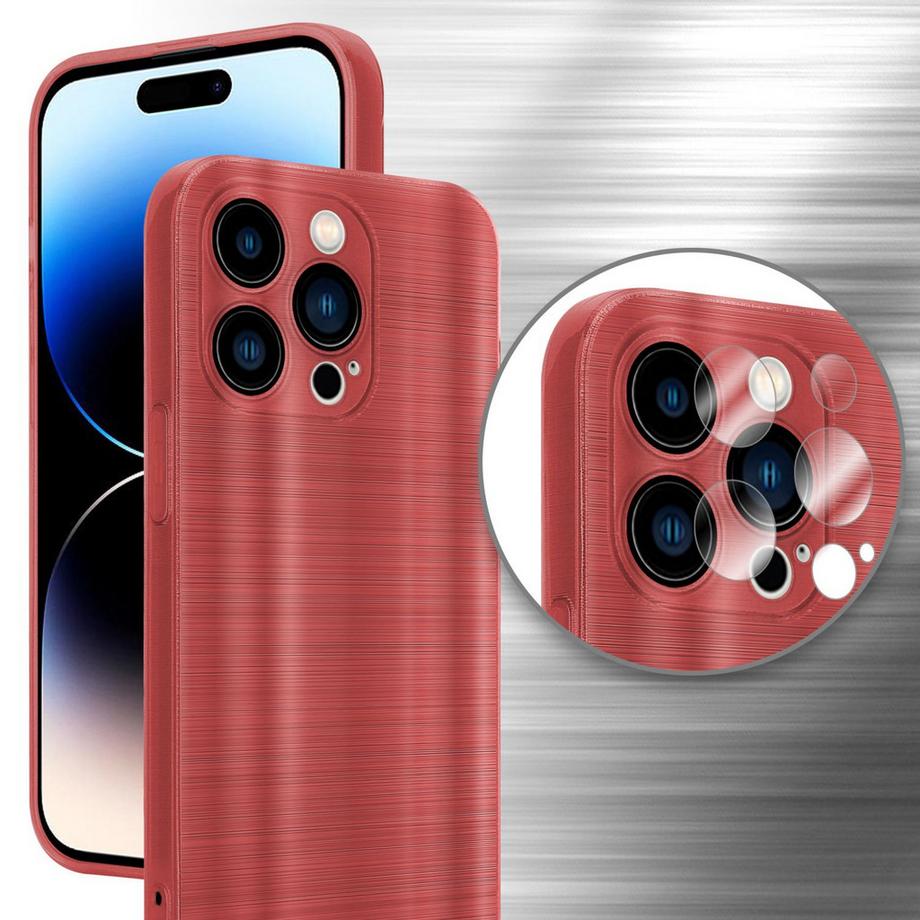 Cadorabo  Housse compatible avec Apple iPhone 14 PRO - Coque de protection en silicone TPU flexible au design brossé 