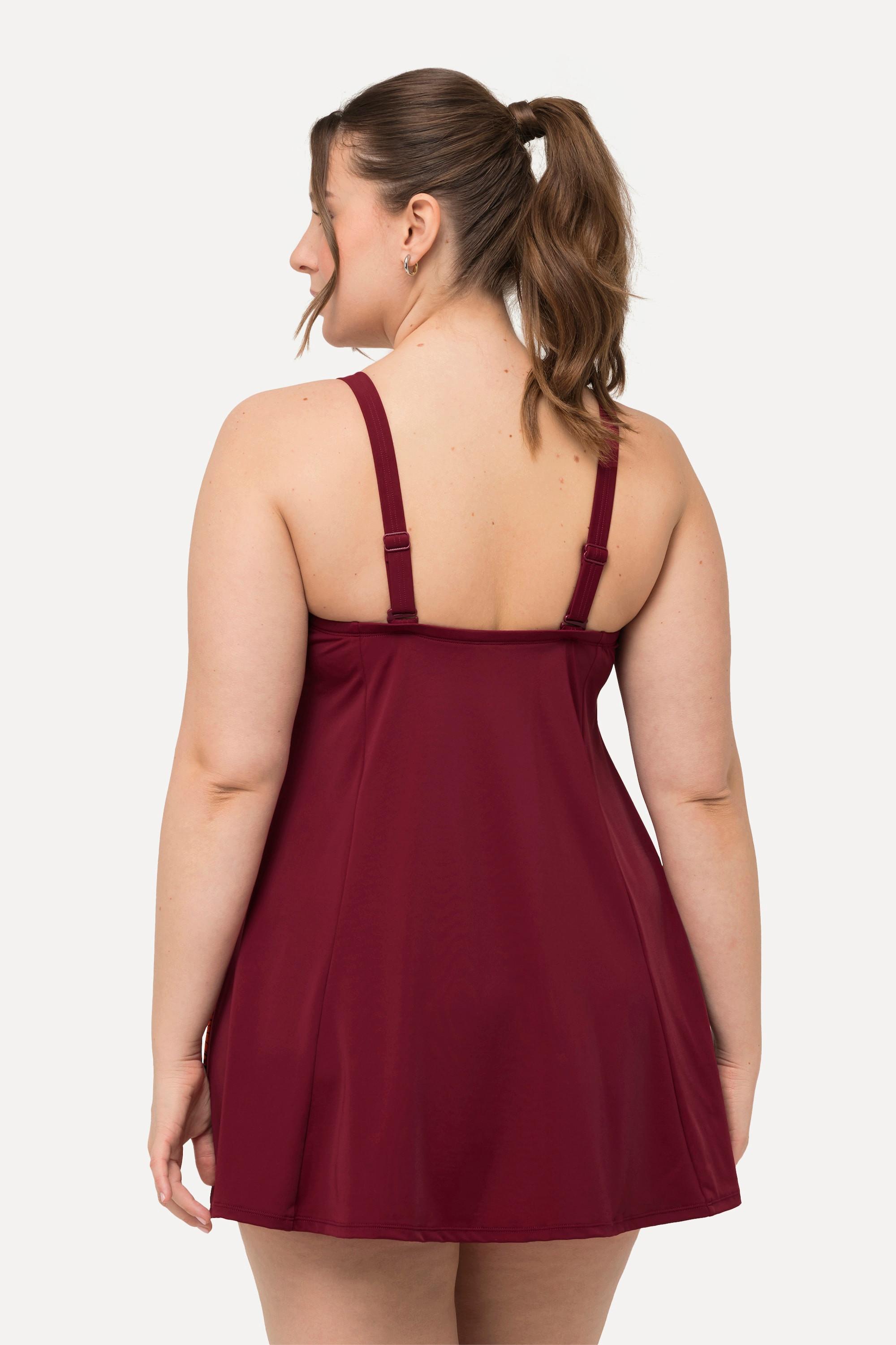 Ulla Popken Abito da bagno Fiori Coppe morbide Spalline regolabili  