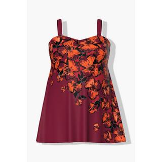 Ulla Popken  Badekleid, Blüten, Softcups, Träger verstellbar, recycelt 