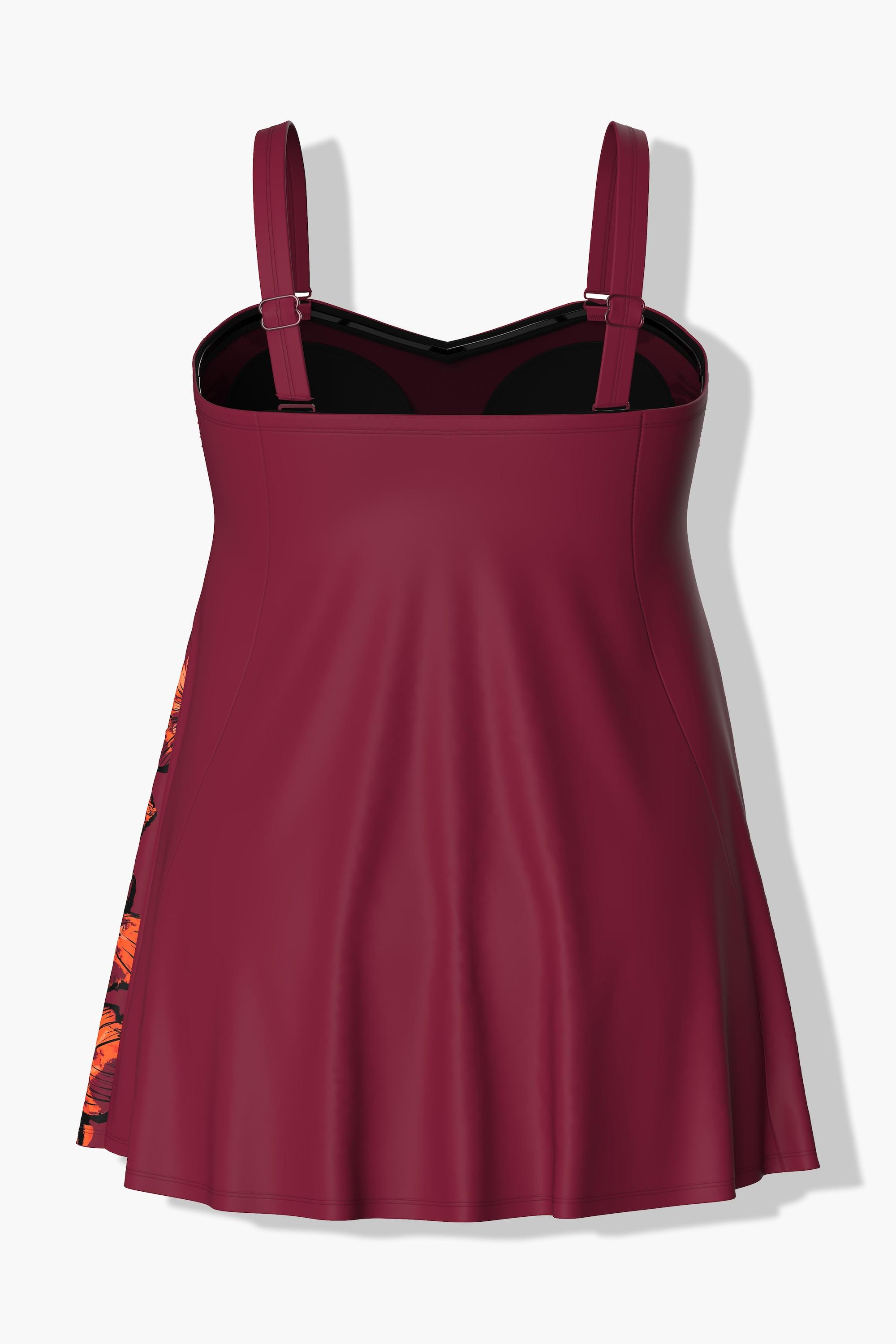 Ulla Popken Abito da bagno Fiori Coppe morbide Spalline regolabili  