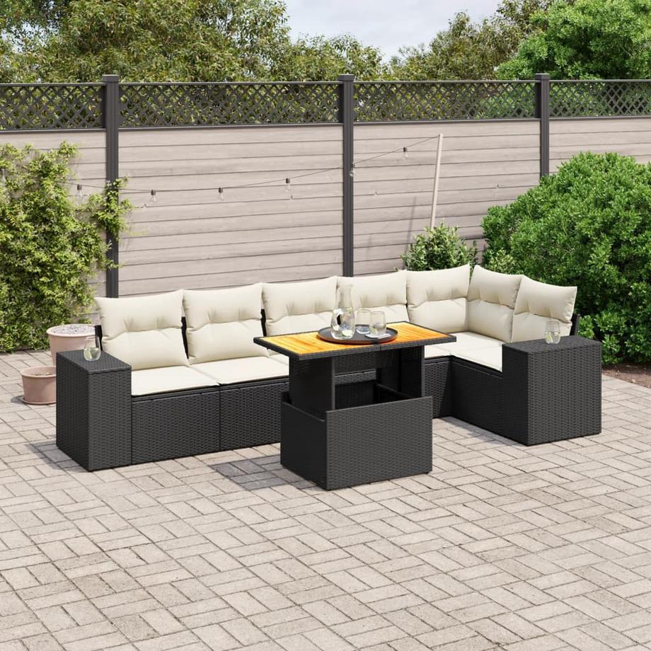 VidaXL Ensemble de canapés de jardin rotin synthétique  