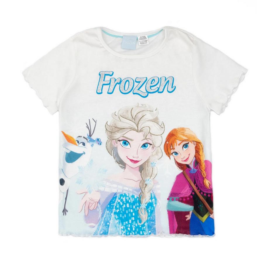 FROZEN  Completo Pigiama Corto Anna Ed Elsa Ragazze 