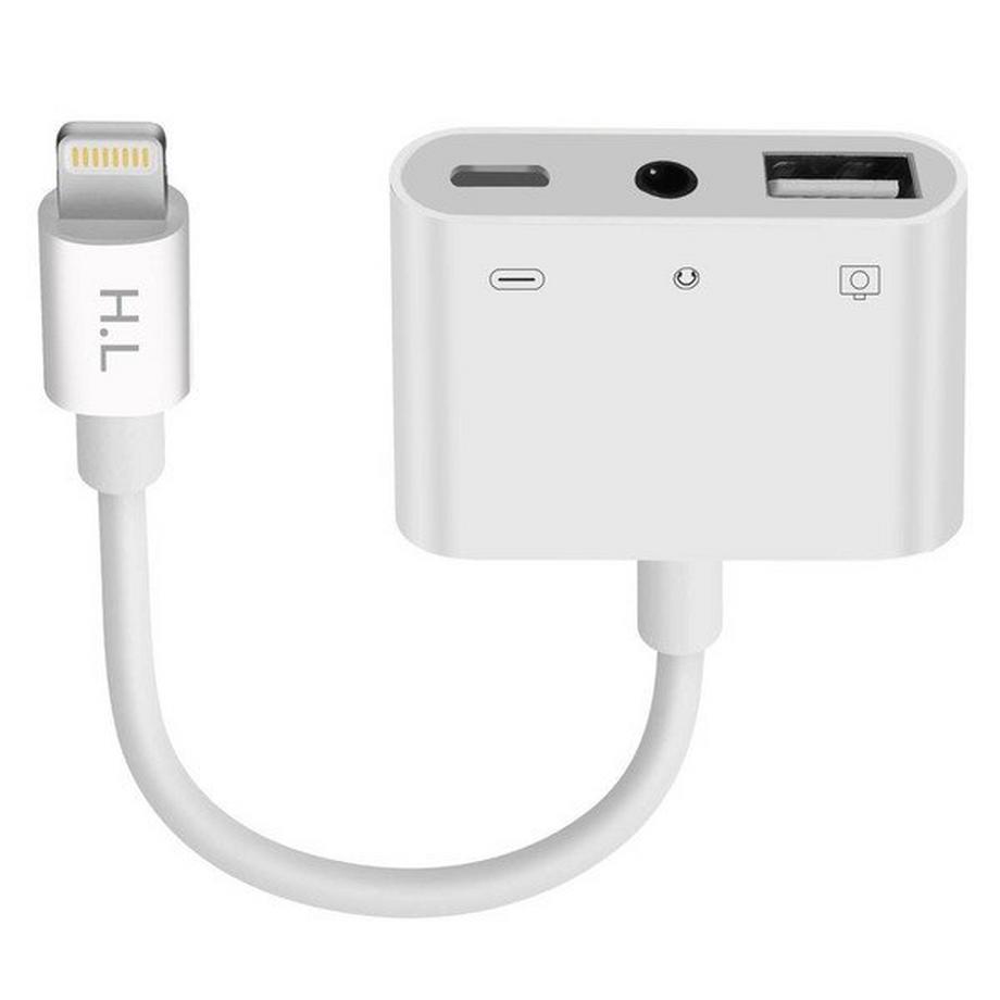 Avizar  Adaptateur iPhone vers USB / Jack 3.5mm 