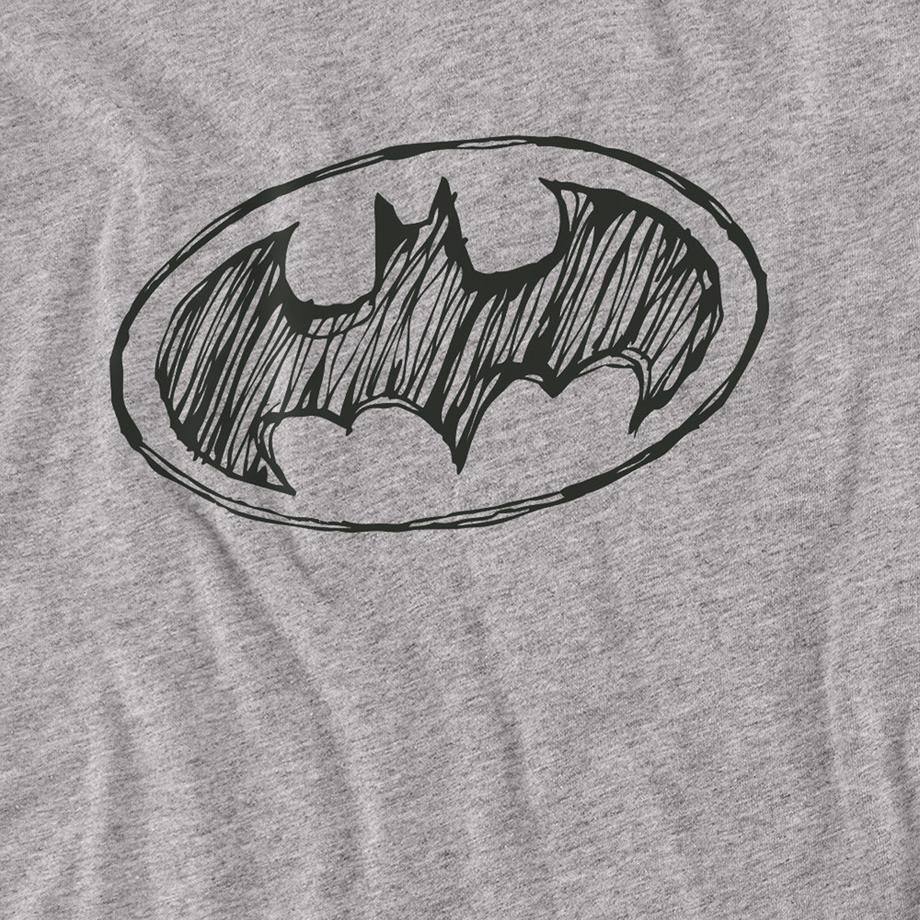 BATMAN Logo Sketch Regular Fit T-Shirt  