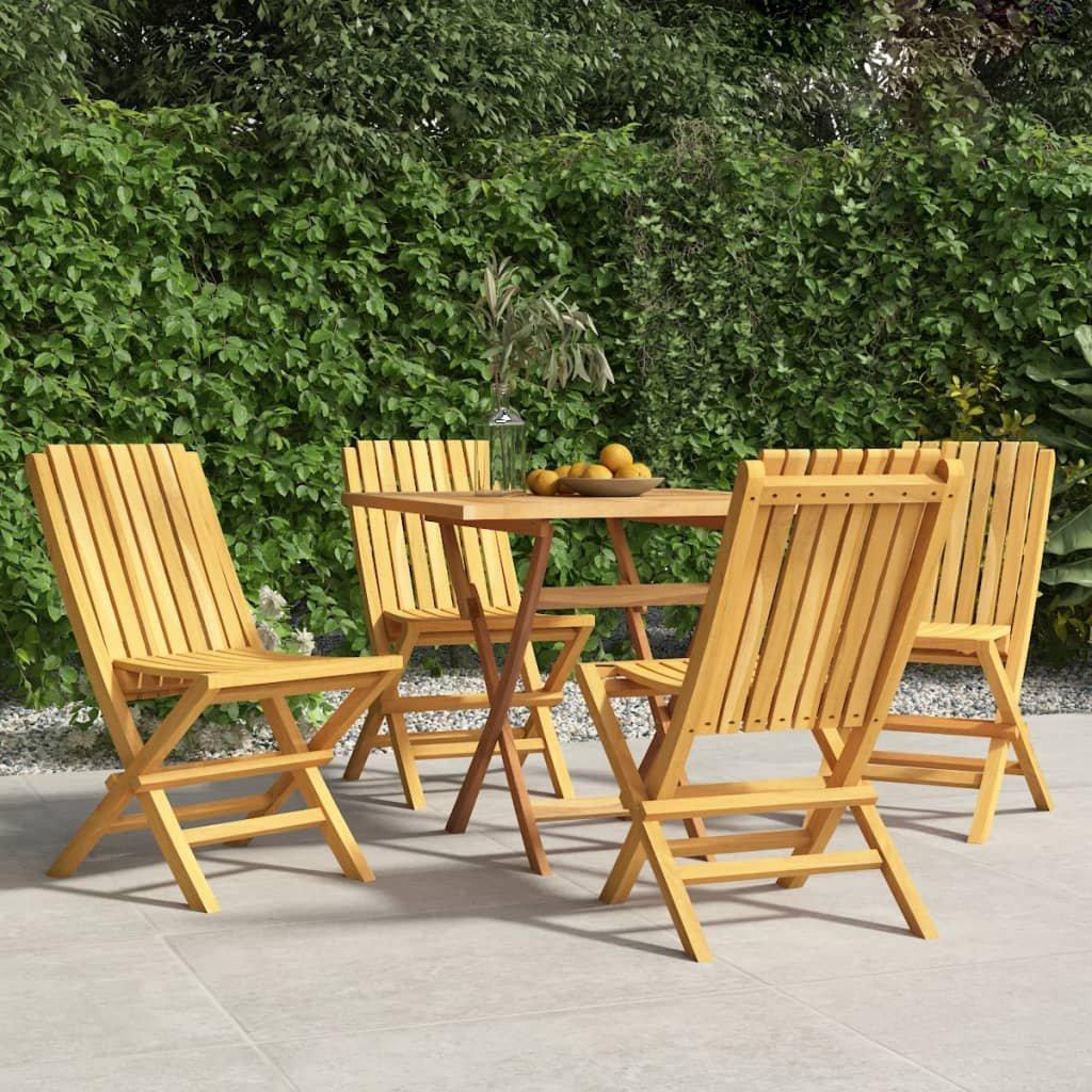 VidaXL sedia da giardino pieghevole Legno  