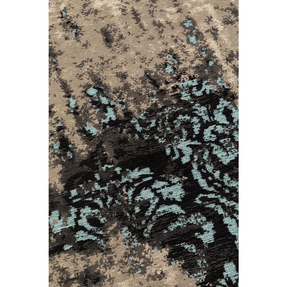 KARE Design Tapis kilim ornement turquoise vers 200  