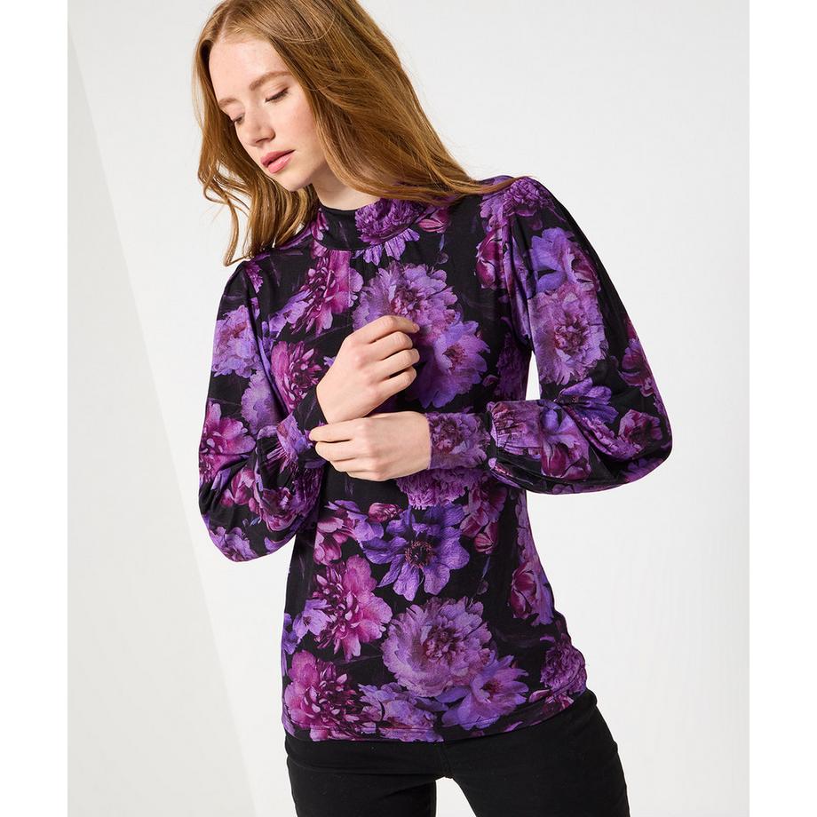 Joe Browns Blumenprint Jersey Top Stehkragen  