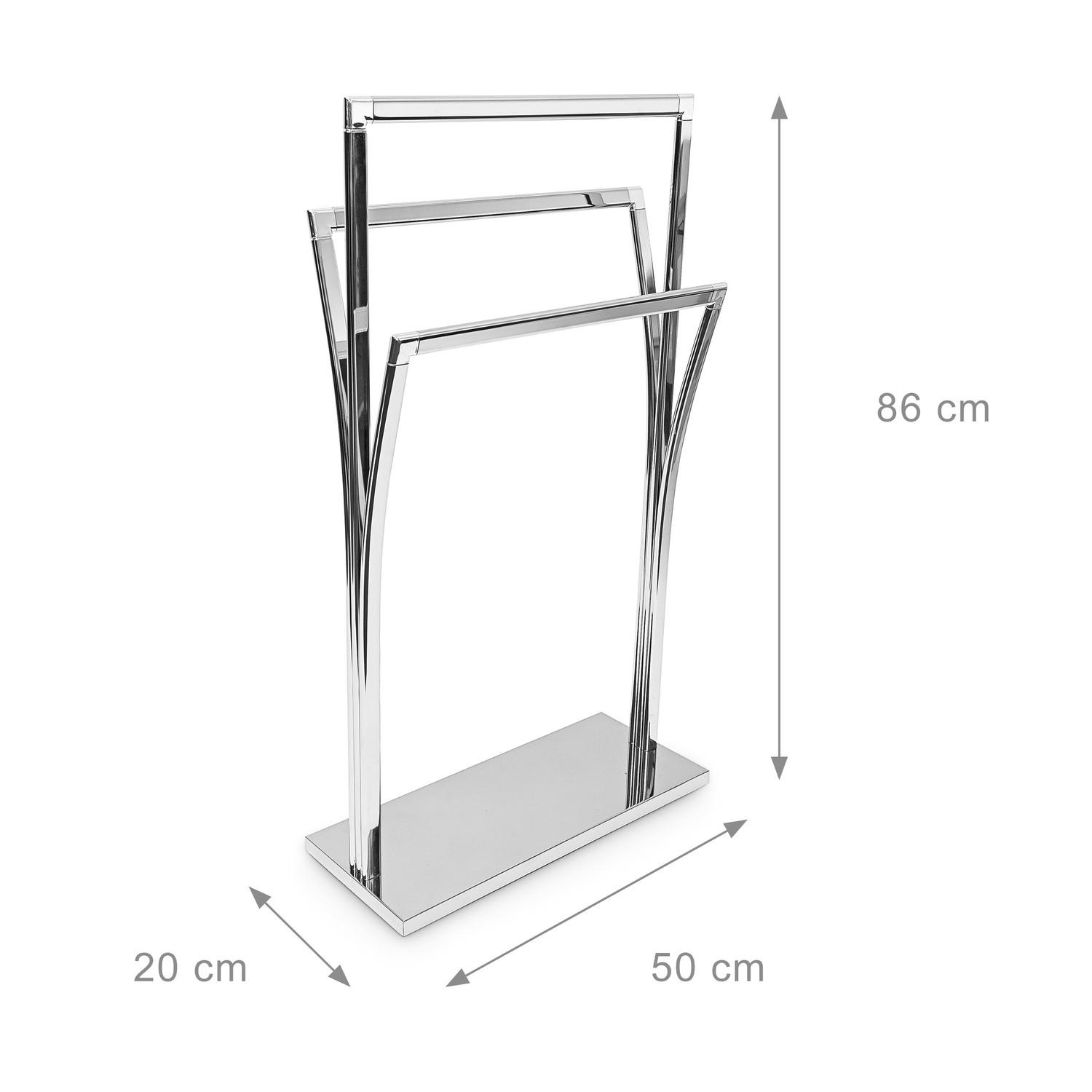 B2X Porta asciugamani in acciaio inox 3 barre  