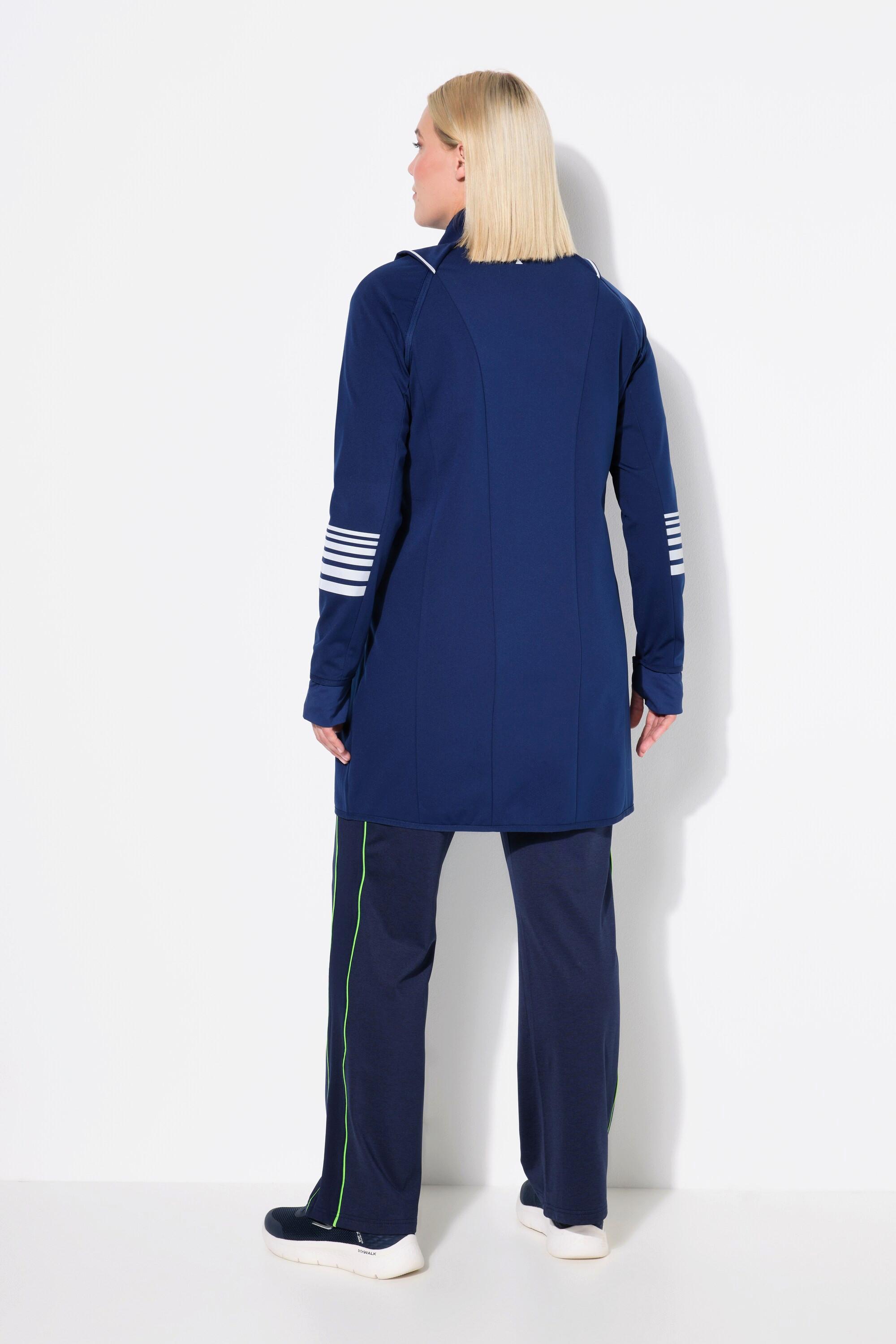 Ulla Popken 2-in-1 Mantel abnehmbare Ärmel Stehkragen  