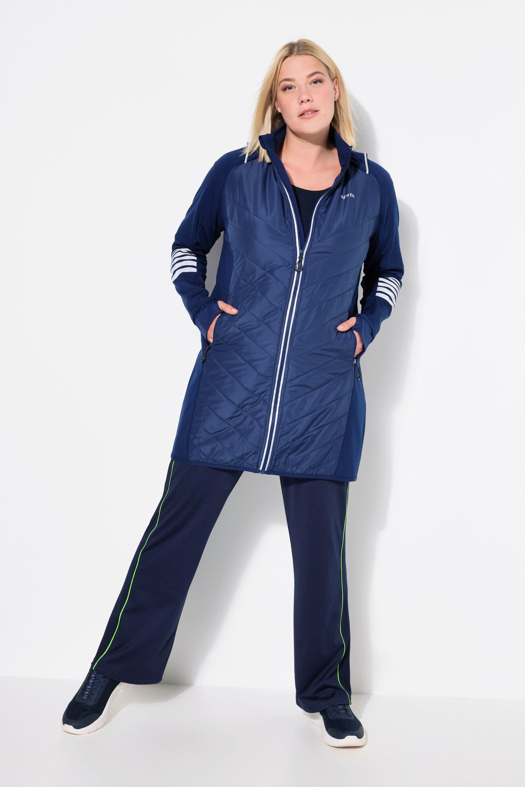 Ulla Popken 2-in-1 Mantel abnehmbare Ärmel Stehkragen  