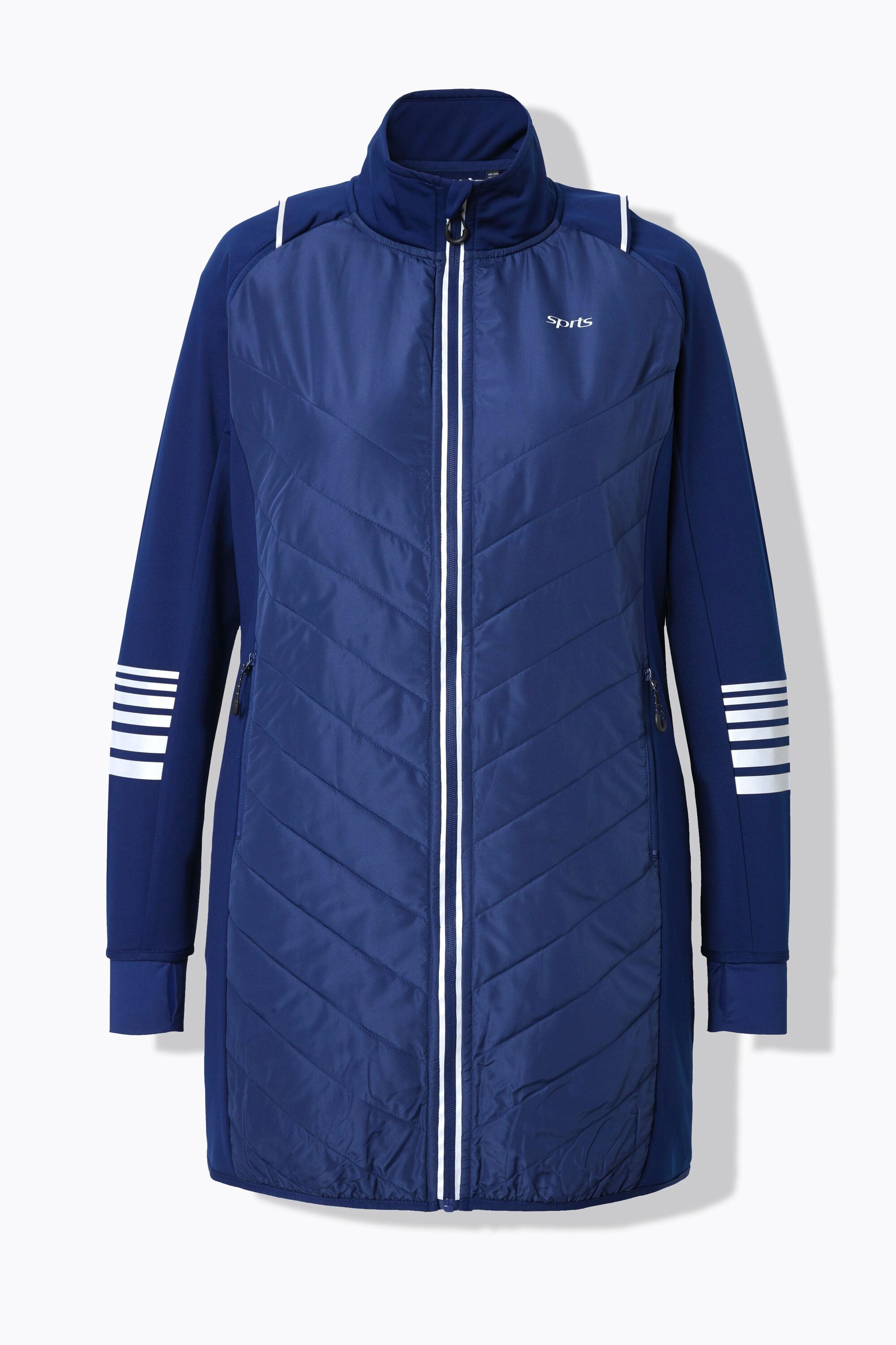 Ulla Popken 2-in-1 Mantel abnehmbare Ärmel Stehkragen  