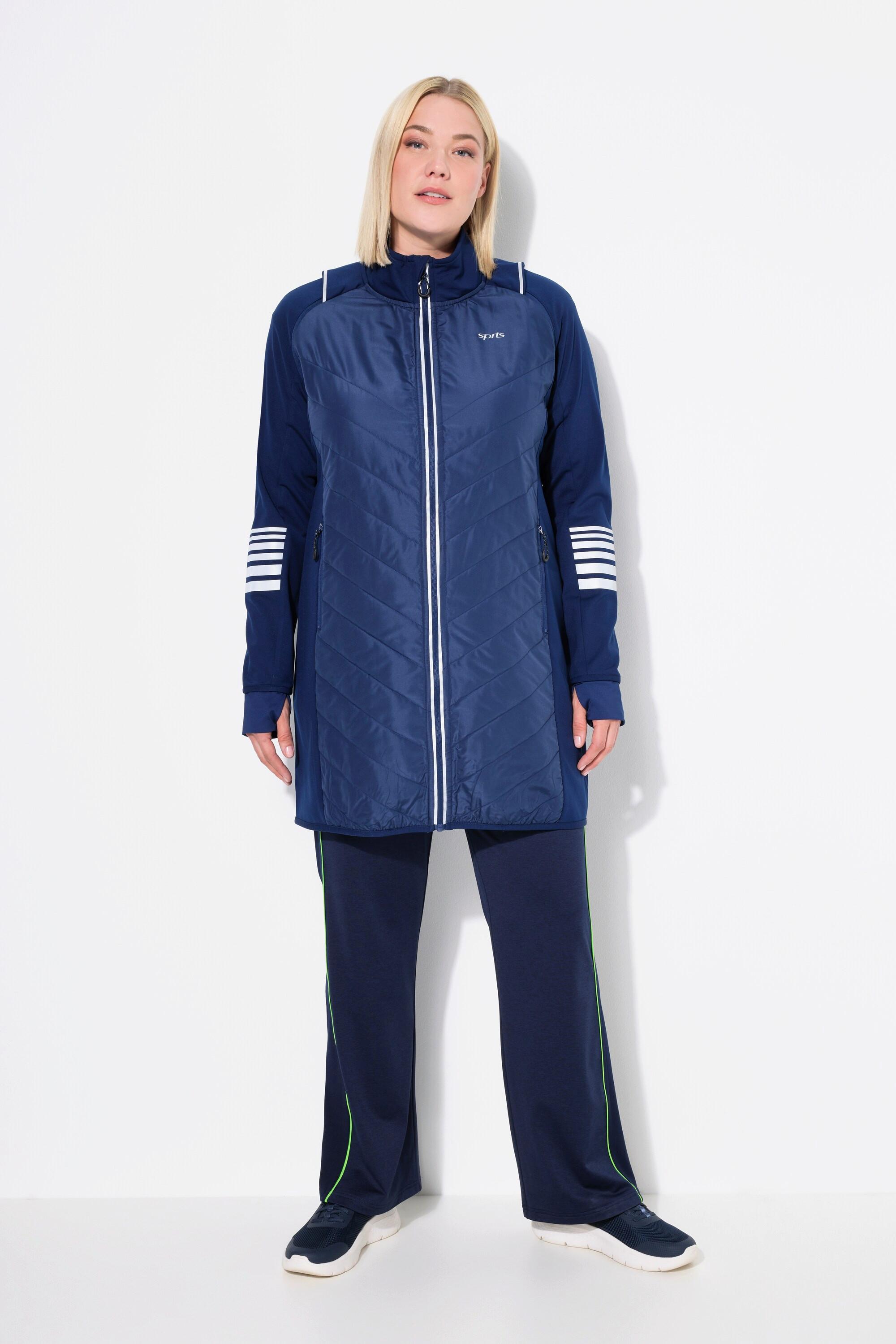 Ulla Popken 2-in-1 Mantel abnehmbare Ärmel Stehkragen  