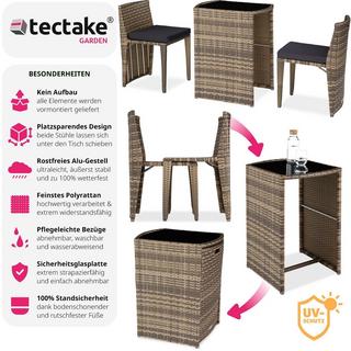 Tectake Aluminium Rattanset Bistro Hamburg  
