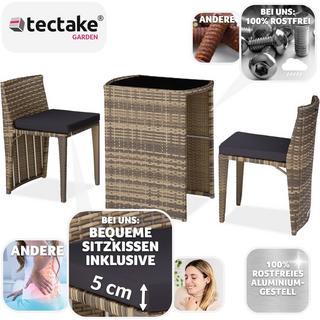 Tectake Aluminium Rattanset Bistro Hamburg  