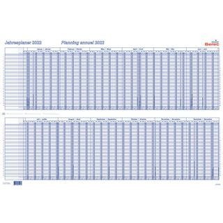 Berec BEREC Jahresplan 90x60cm B 5702/22 2022, blau  