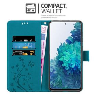 Cadorabo  Housse compatible avec Samsung Galaxy S20 FE - Coque de protection au design floral avec fermeture magnétique, fonction de support et emplacements pour cartes 