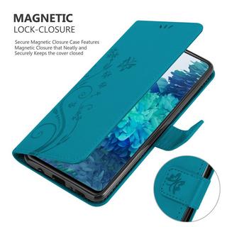 Cadorabo  Housse compatible avec Samsung Galaxy S20 FE - Coque de protection au design floral avec fermeture magnétique, fonction de support et emplacements pour cartes 