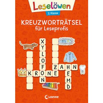 Leselöwen Kreuzworträtsel für Leseprofis - 2. Klasse (Rotorange)