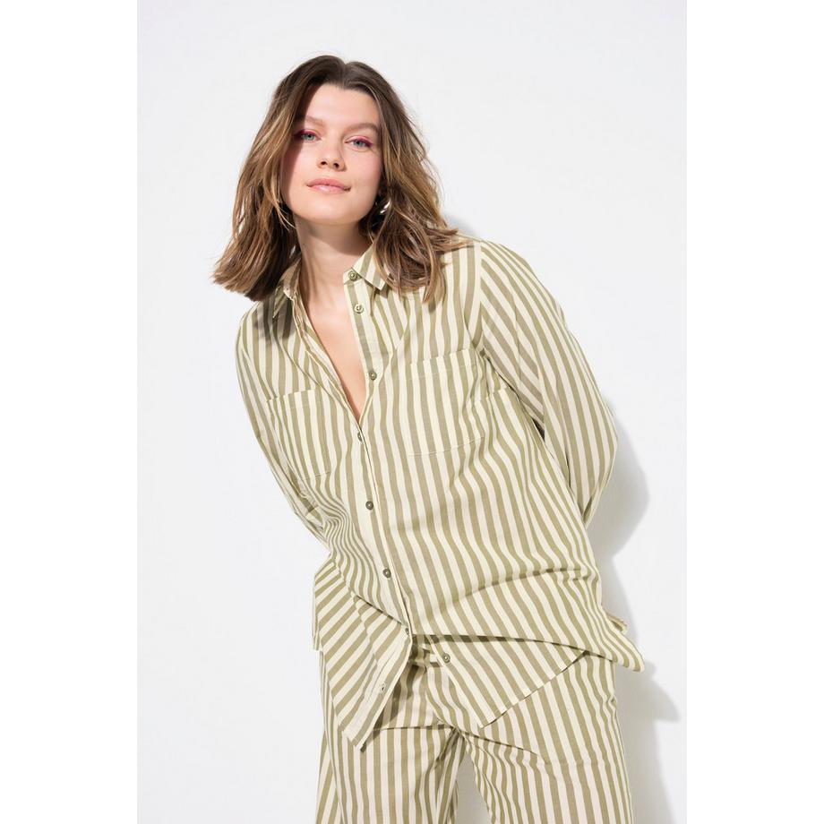 Studio Untold Gestreifte Boxy Hemdbluse  