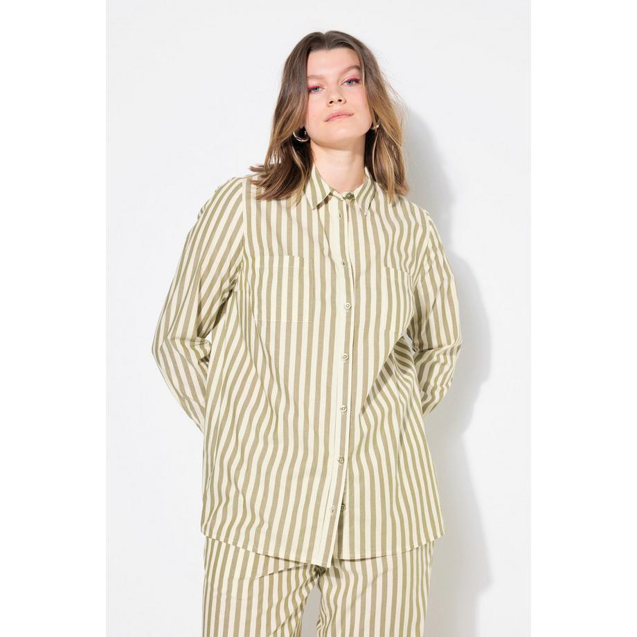 Studio Untold Gestreifte Boxy Hemdbluse  