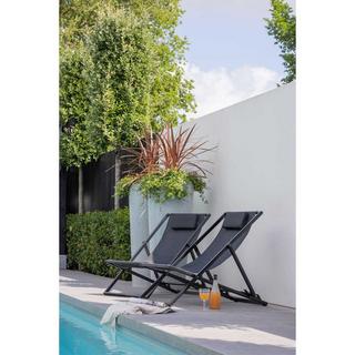 mutoni living Chaise de jardin Esper noir  