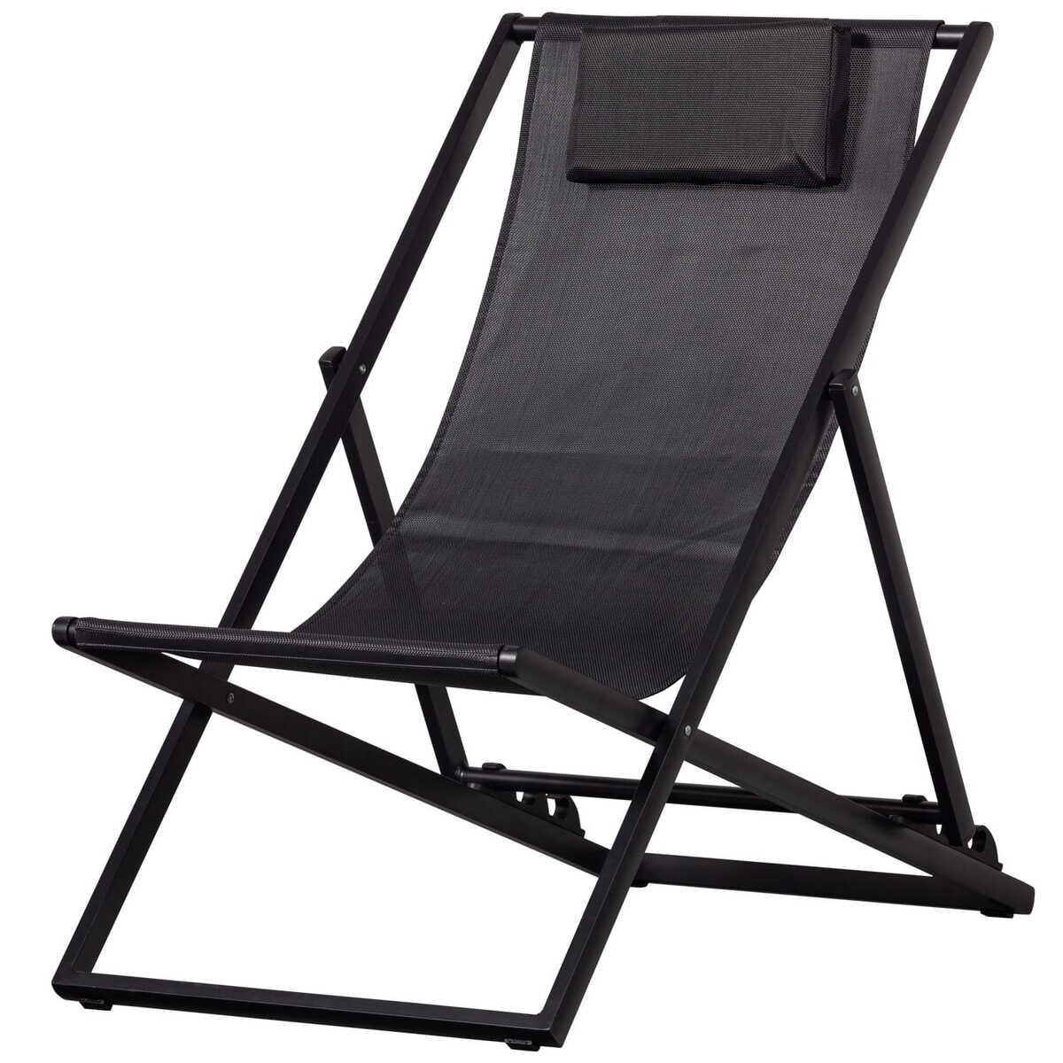 mutoni living Chaise de jardin Esper noir  