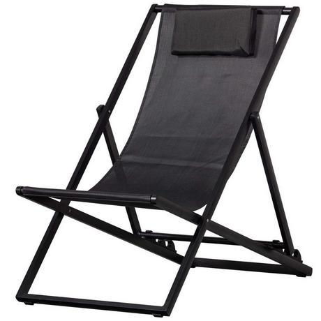 mutoni living Chaise de jardin Esper noir  