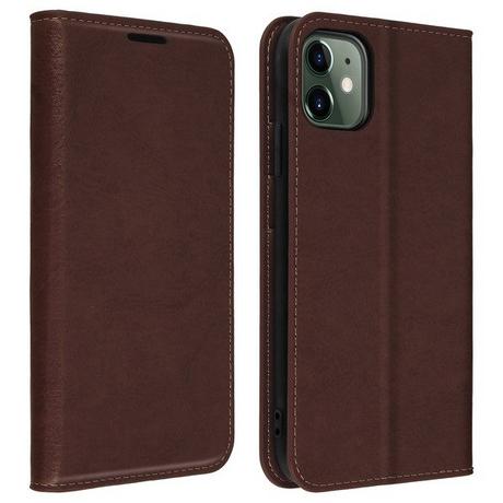 Avizar  Étui Cuir iPhone 11 Marron 