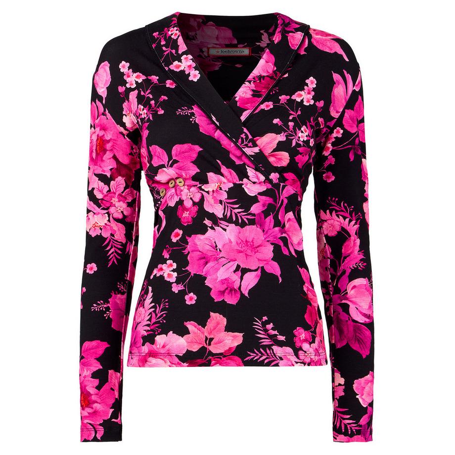 Joe Browns Florales Jersey Wickel Top mit Schalkragen  