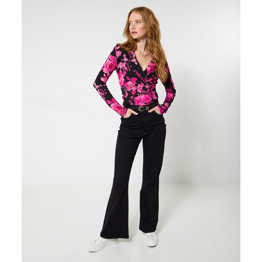 Joe Browns Florales Jersey Wickel Top mit Schalkragen  