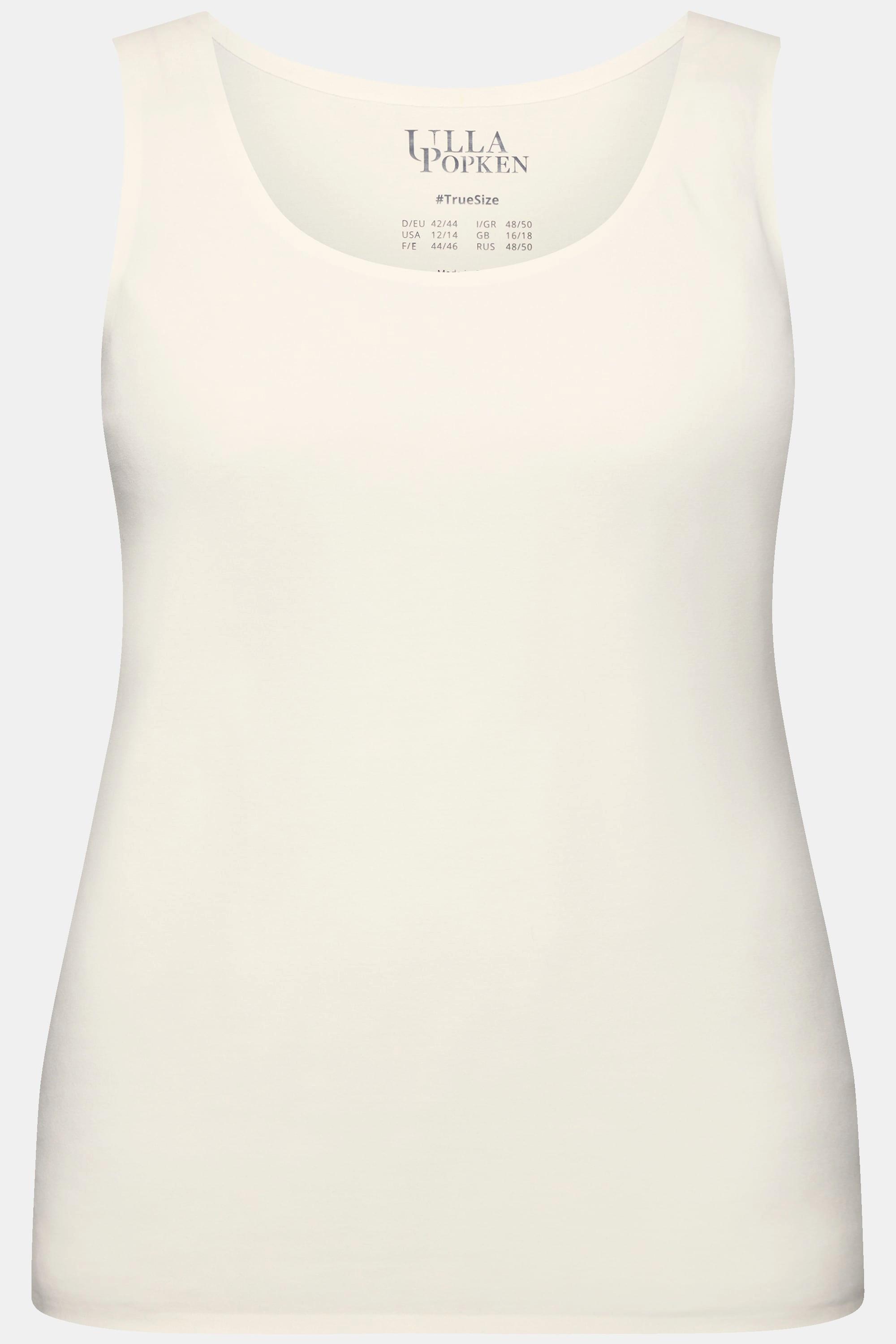 Ulla Popken  Tanktop, Rundhals, ärmellos, Modalmischung 