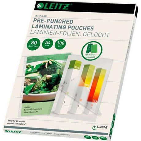 Leitz  LEITZ Laminiertasche A4 16918 glanz, 80my 100 Stk 