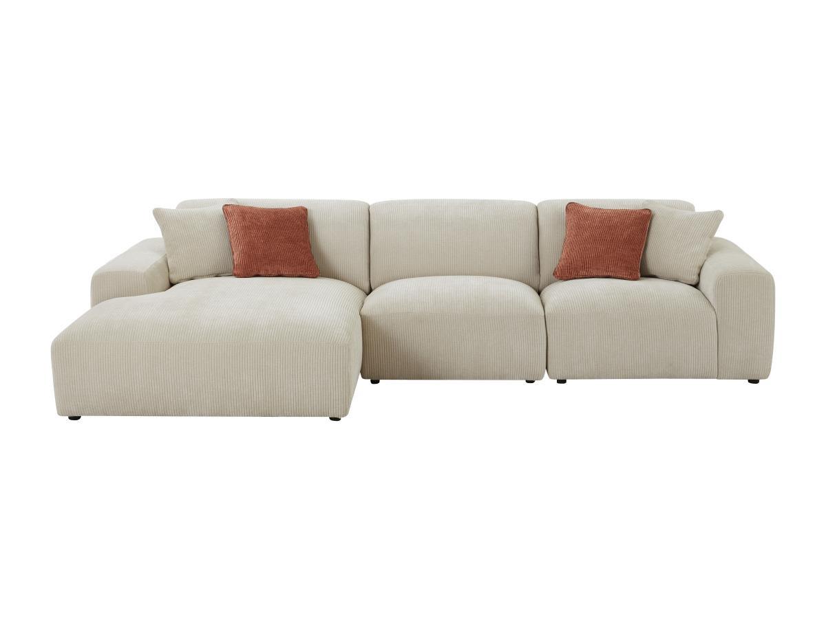 Maison Céphy Großer Ecksofa - Ecke links - Cord - Beige - TIRONO von Maison Céphy  