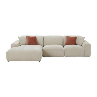 Maison Céphy Großer Ecksofa - Ecke links - Cord - Beige - TIRONO von Maison Céphy  