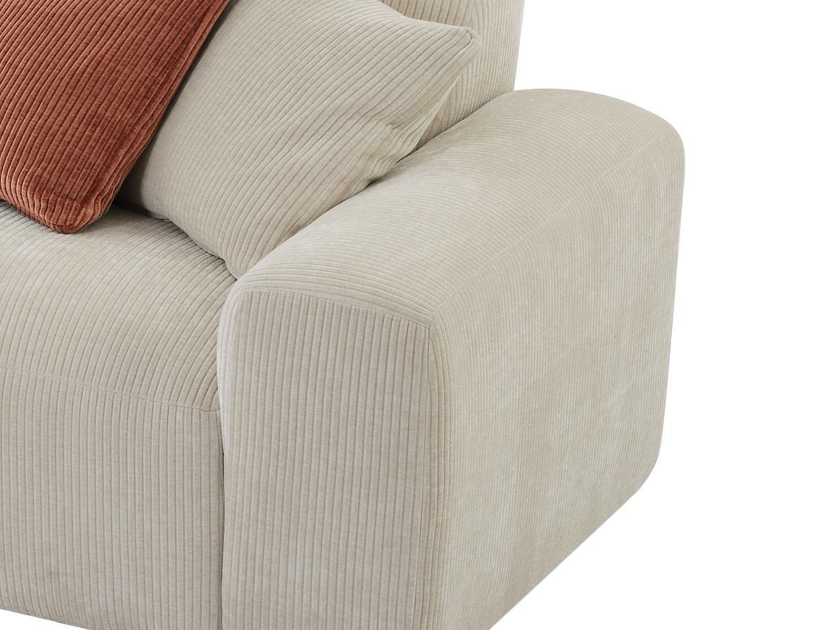 Maison Céphy Großer Ecksofa - Ecke links - Cord - Beige - TIRONO von Maison Céphy  