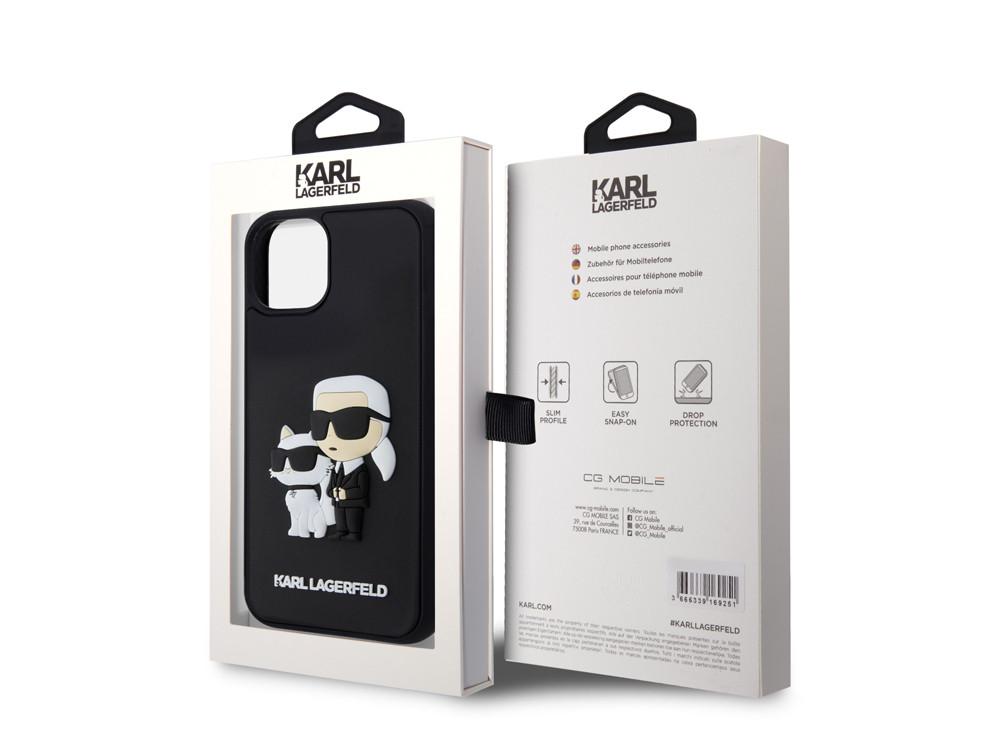 KARL LAGERFELD  Coque iPhone 15 Plus 3D Karl & Choupette 